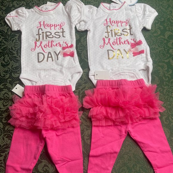 NWT NB TWINS 0m first mothers day tutu outfit baby